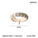 Axyaa French Luxury Plaster Ceiling Lamp for Elegant European Baroque Decor.