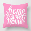 Axyaa Nordic Pink Sweet Home Sofa Cushion Cover, Cozy Living Room Decor