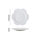 Axyaa Flower Shape Ceramic Plate for Desserts, Cakes, Pasta, Sushi - Molecular Cuisine Tableware
