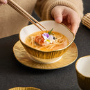 Axyaa Platinum Ceramic Hotel Table Dinner Set - High-End Light Luxury Plate & Tableware