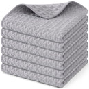 Axyaa Microfiber Waffle Kitchen Towels - Ultra Absorbent Cleaning Rags