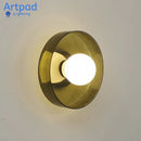 Axyaa Designer Glass Wall Lamp for Modern Italy Decor - White/Green/Orange Lampshade