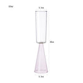 Axyaa 225ml Two Tone Glass Goblet Set Champagne Flute Cone Shape Base
