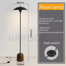 Axyaa Solid Wood Floor Lamp LED Light for Vintage Living Room Bedroom Study
