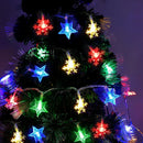 Axyaa LED Christmas Snowflake Star String Lights - Festive Home & Garden Decoration