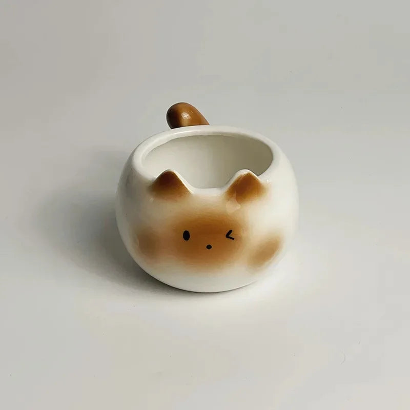 Axyaa Siamese Cat Ceramic Mug - Creative Coffee Cup for Home & Office
