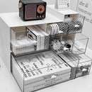 Axyaa Acrylic Desk Organizer Storage Box for Stationery and Tape