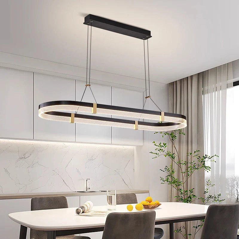 Axyaa Stainless Steel LED Chandelier for Nordic Home Decor