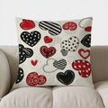 Axyaa Colorful Heart Patterns Throw Pillow Cover for Sofa, Bedroom, Car