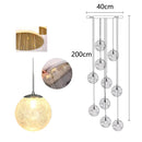 Axyaa Crystal Chandelier Stair Pendant Lamp Living Room Pendant Lights Interior Lighting