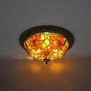 Axyaa Tiffany Round LED Ceiling Lamp - European Country Style Lighting