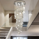 Axyaa Luxury Modern Crystal Chandelier for Staircase, LED Large Living Room Hallway Decor