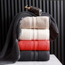 Axyaa Christmas Red Luxury Cotton Bath Towel Set - Super Quick-Drying & Large