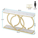Axyaa 55" Faux Marble Console Table - Modern Entryway & Sofa Table