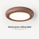 Axyaa Wood Grain LED Ceiling Lamp Modern Nordic Home Decor Bedroom Pendant Light