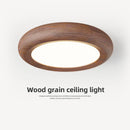 Axyaa Wood Grain Retro LED Ceiling Lamp Nordic Modern Home Decor Aisle Bedroom Pendant