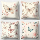 Axyaa Butterfly Pillowcase Set - 4pcs, Sofa Cushion Cover, 17.7" Single-Sided Print