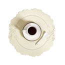 Axyaa Flower PU Table Placemat Set Kitchen Mat Grey Cream Green