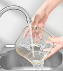 Axyaa Glass Fruit Salad Bowl High Tea Table Snack Plate