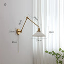 Axyaa Ceramic LED Wall Sconce Pull Chain Switch for Bedroom Bathroom Mirror Stair