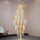 Axyaa Crystal LED Chandelier: Modern Nordic Minimalist Indoor Lighting