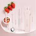 Axyaa Portable Stainless Steel Cutlery Set with Box - 3/4PCS