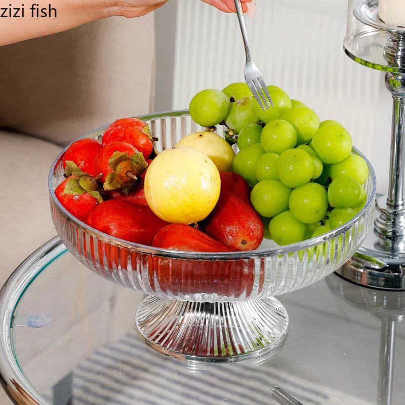 Axya Acrylic Fruit Plate Snack Tray Dessert Salad Bowl Refreshment Tray