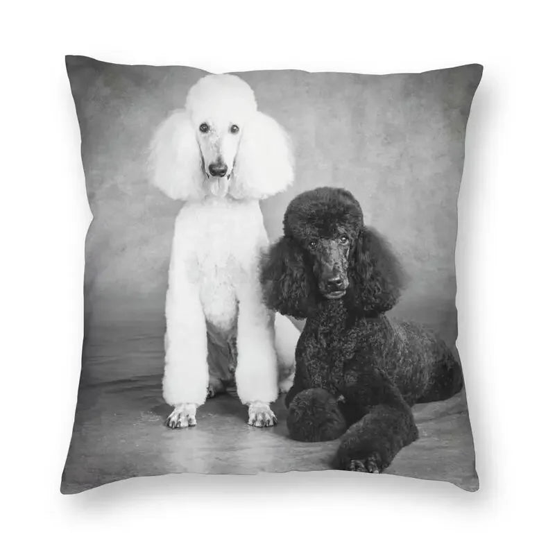 Pink Convertible Pillowcase White Poodle Sofa Cushion Cover Axyaa Home Decor