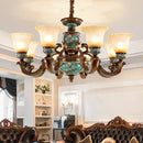 Axyaa European Vintage Resin Chandelier: Luxury Atmosphere for Living Room, Bedroom, and Restaurant