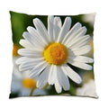 Axyaa Daisy Print Pillowcase: Square Flower Cushion Cover for Home Decor