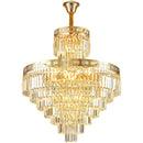 Axyaa Hollow Crystal Chandelier for Elegant Living Spaces