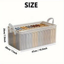 Axyaa Clothes & Pants Storage Box with Steel Frame - Wardrobe Organizer Shelf Baskets