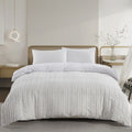 Axyaa Tufted Geometric Duvet Cover Set with Pillowcases - Lightweight Boho Bedding