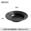 Axyaa White Ceramic Straw Hat Soup Plate