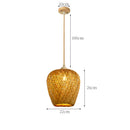 Axyaa Rattan Bamboo Pendant Light for Dinning Room Chandelier and Kitchen Lighting