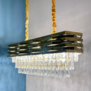 Axyaa Stainless Steel Crystal Chandelier for Luxury Living Spaces