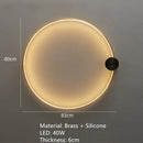 Axyaa Brass Ring LED Wall Sconce for Home Art Deco Lighting in Various Rooms