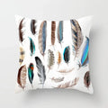 Axyaa Feather Dreamcatcher Print Cushion Cover for Elegant Sofa Decoration