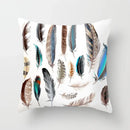 Axyaa Feather Dreamcatcher Print Cushion Cover for Elegant Sofa Decoration
