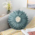 Axyaa Velvet Pink White 3D Chrysanthemum Throw Pillow Bouquet Model