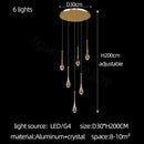 Axyaa Crystal Chandelier: Modern Deluxe Bubble Lamp for Living Room, Dining Room, Bedroom, Stairwell