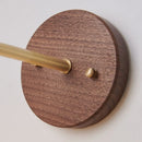 Axyaa Walnut Wood LED Wall Lamp with Pull Chain Switch