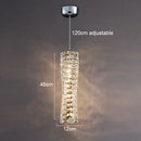 Axyaa Crystal Pendant Lights: Modern Luxury Bedroom & Living Room LED Chandeliers