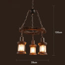 Axyaa Retro Solid Wood Art Lamp for Bar Restaurant Corridor - Creative Wall Decor