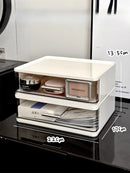 Axyaa Makeup Storage Box with Transparent Drawers for Cosmetics Organization