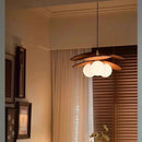 Axyaa Glass LED Chandelier: French Retro Pendant Lighting for Living Room, Dining, Bedroom