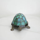 Stained Glass Turtle Night Light - Colorful Glass Lamp, Art Deco Style by Axyaa