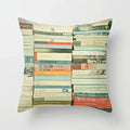 Axyaa Retro Library Pattern Pillowcase for Home and Office Decor