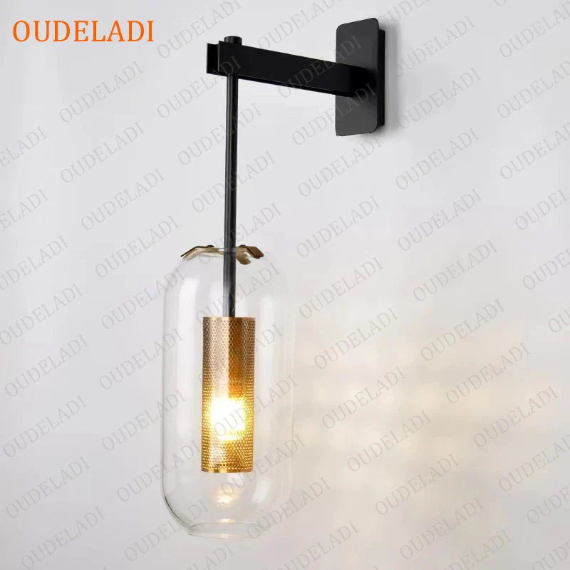 Axya Modern Glass Wall Lamps LED Mirror Light Bedroom Living Room Sconce