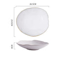 Axyaa Ceramic Dinner Plate Set B: Soup, Pasta, Steak, Sushi Dishes, Salad Bowls, Trays
